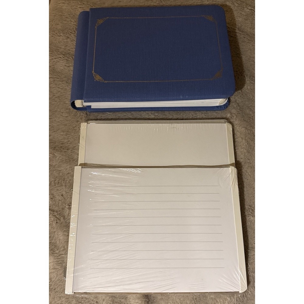 Creative Memories Royal Blue 5x7 Sentiments Album 5x7 18 Sides Refills
